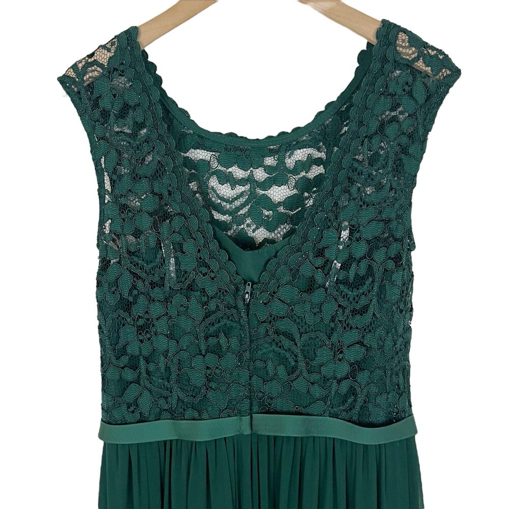 NWT David's Bridal F19328 Bridesmaid Dress in Juniper Green Size 0 - Picture 5 of 8